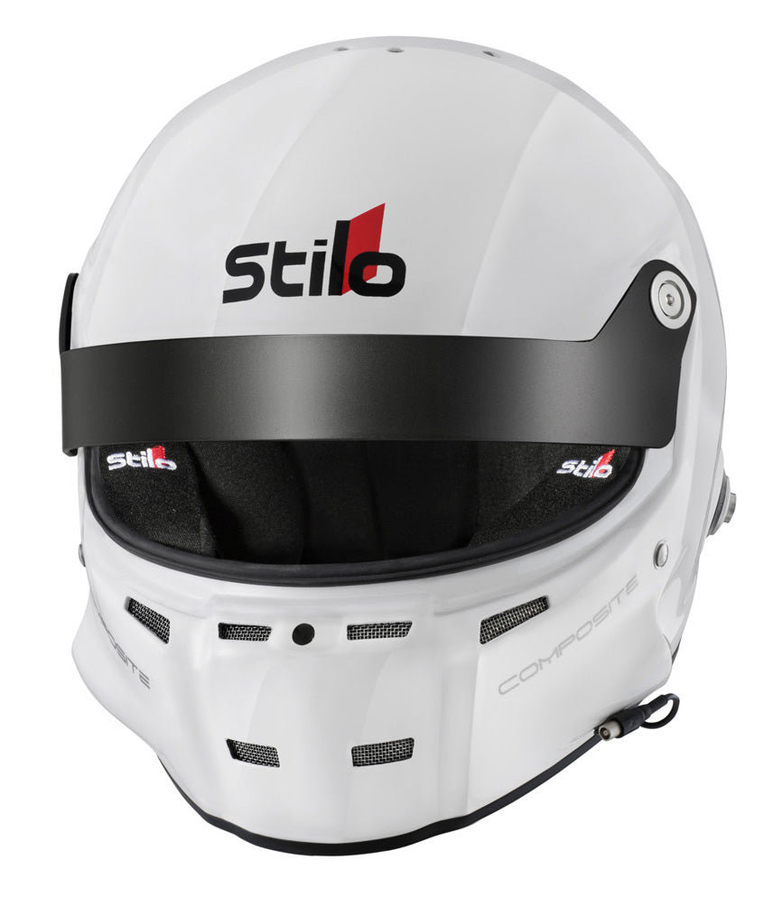 STILO AA0702CG2T590101 Шолом закритий ST5 GT COMPOSITE, вбудований мікрофон, HANS, SA2020 / FIA, білий / чорний, р-р 59 Photo-0