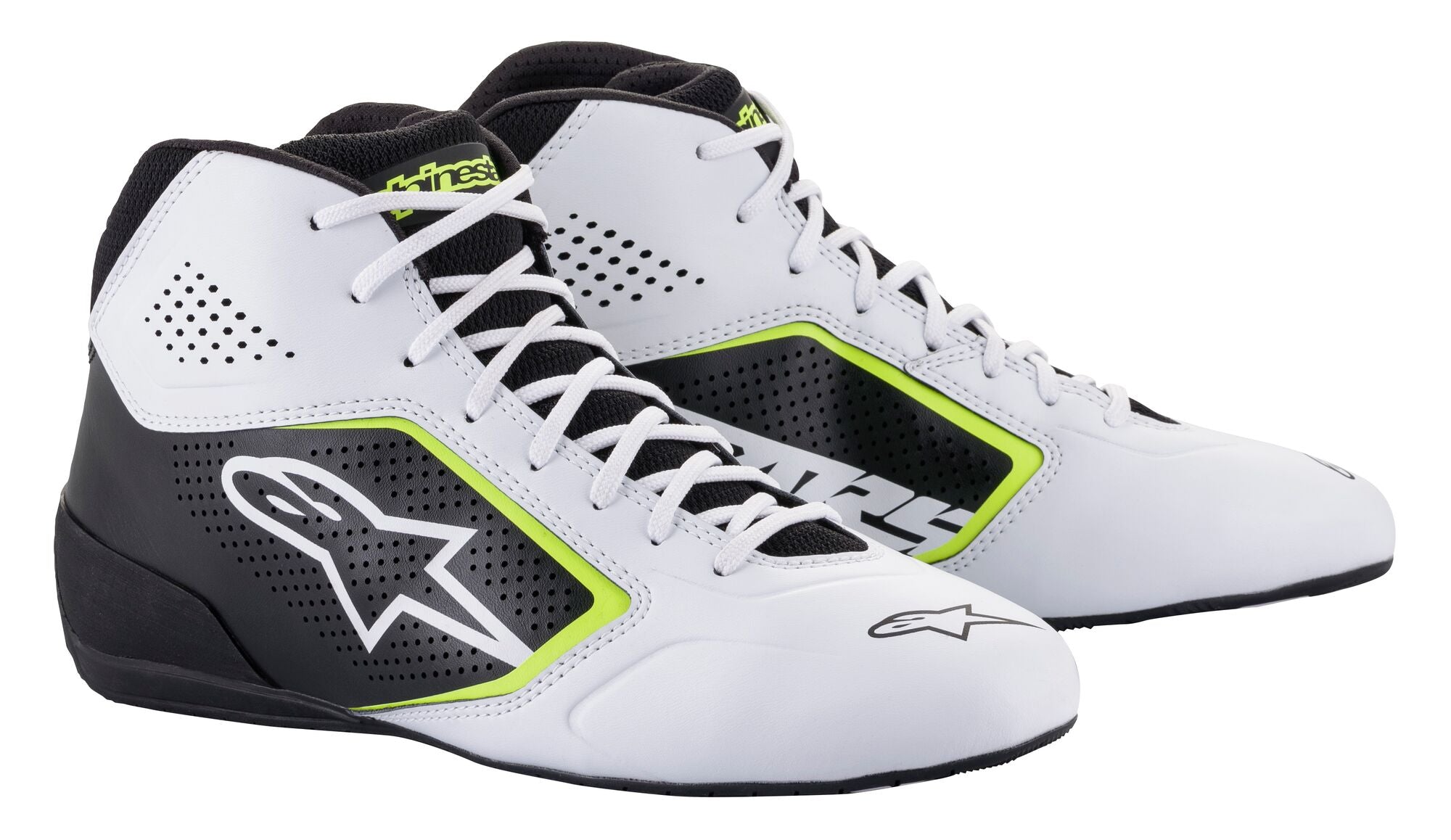 ALPINESTARS 2711521_215_4,5 Черевики для картингу TECH-1 K START V2, білий/чорний/флюор. жовтий, Розмір 36 Photo-0