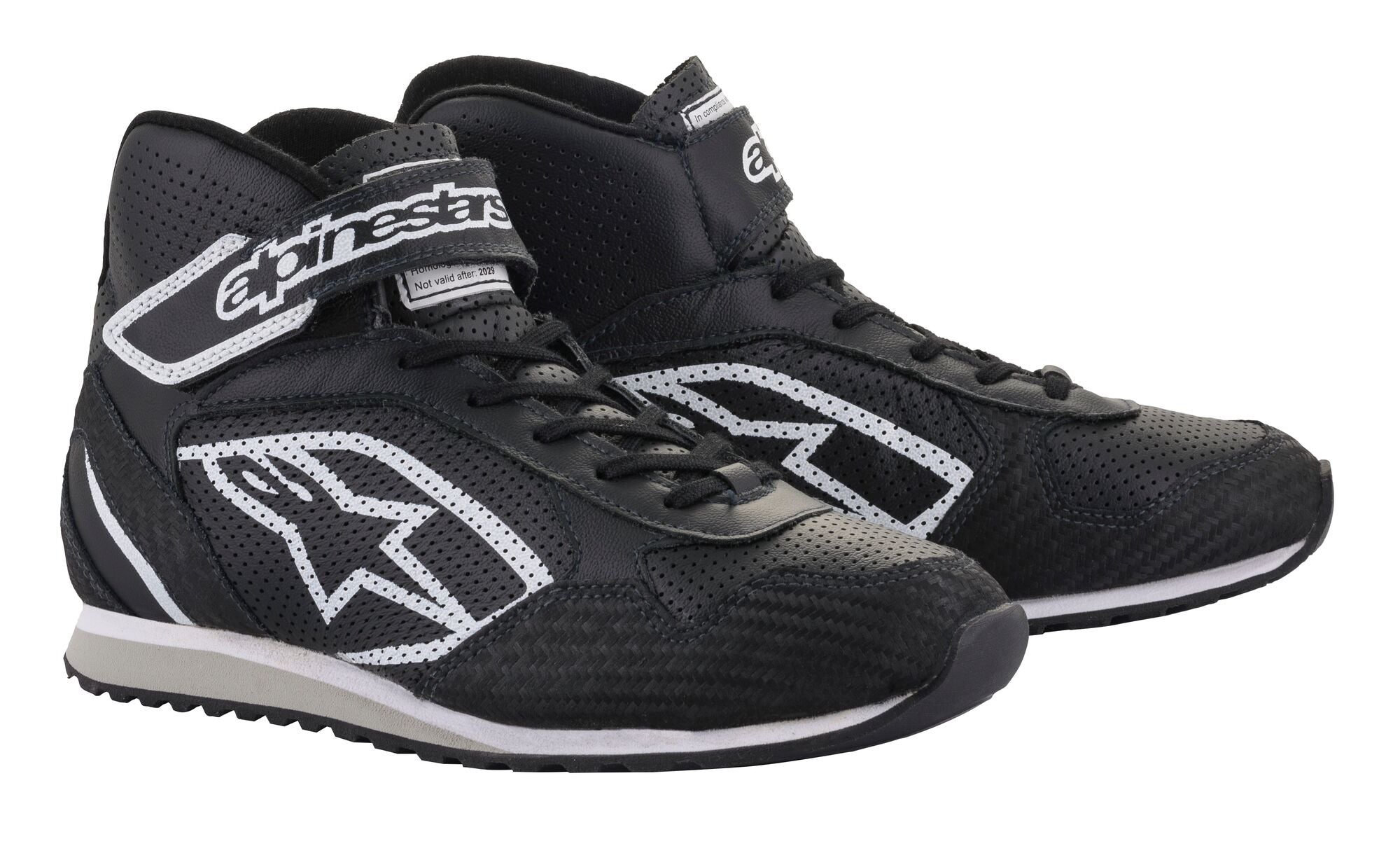 ALPINESTARS 2719021_12_6 Черевики/взуття для механіка RADAR, FIA 8856-2018, чорний/білий, Розмір 38 Photo-0