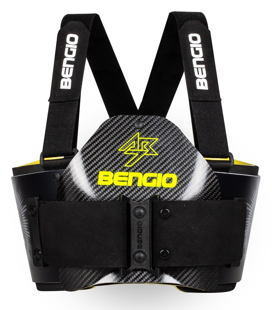 BENGIO AB7LDSM+BYAB7 BUMPER AB7 LADY Захист ребер для картингу жіноча, FIA 8870-2018, чорний / жовтий, р-р S / M + Photo-1