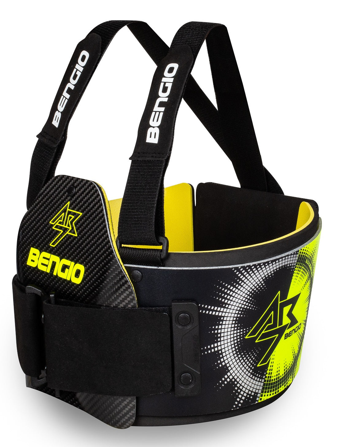BENGIO AB7SM+BY BUMPER AB7 Захист ребер для картингу, FIA 8870-2018, чорний / жовтий, р-р S / M + Photo-0