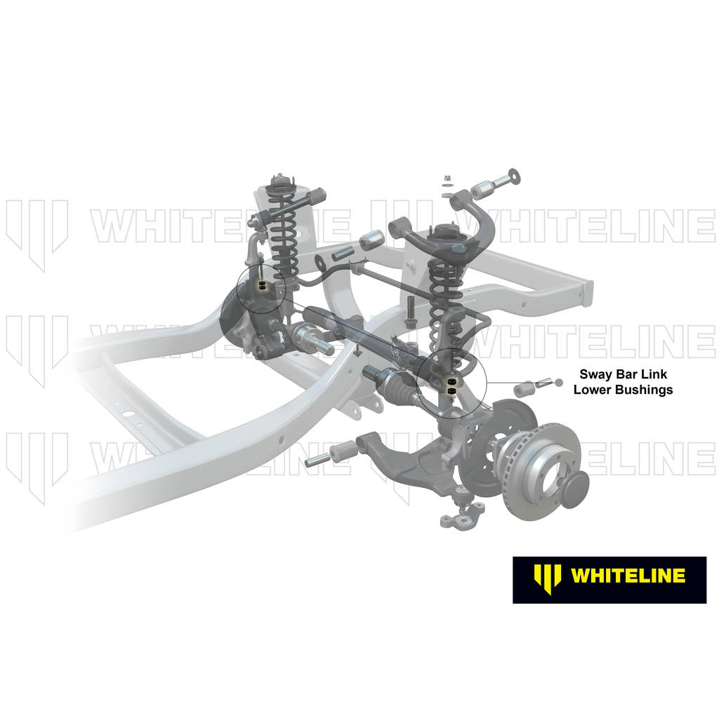 WHITELINE W23409 Комплект втулок нижнього вушка передньої стійки стабілізатора поперечної стійкості для Volkswagen Transporter T3 Photo-1
