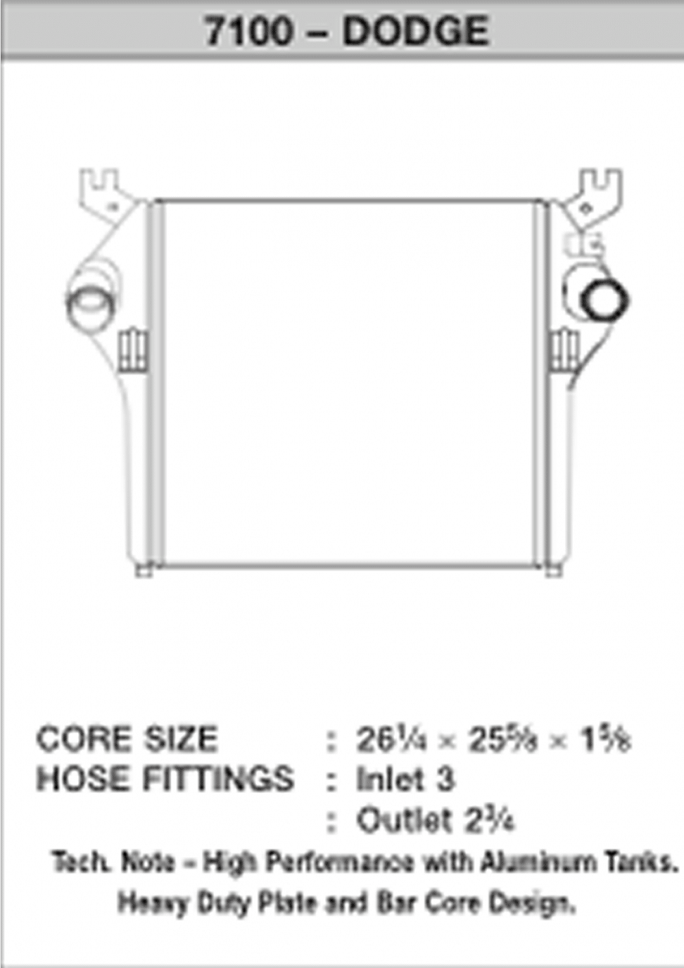 CSF 7100 Радіатор для Dodge Ram 6.7L Turbo Diesel 2010-2012 Photo-1