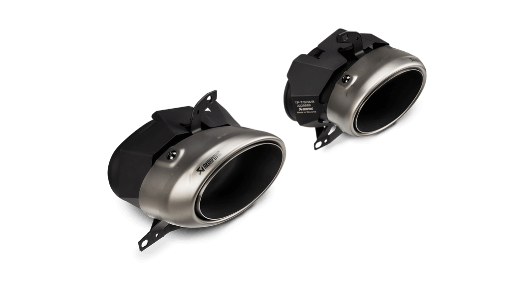 AKRAPOVIC TP-T/S/34 Комплект насадок вихлопної труби (титан) для PORSCHE 911 Turbo / Turbo S / Cabriolet / Sport Classic (992) 2020-2024 Photo-0