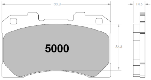 PFC 5000.39.15.44 гальмівні колодки передні RACE 39 CMPD 15 мм для TOYOTA GR Yaris (GXPA16) / GR Corolla (E210) Photo-1 