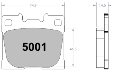 PFC 5001.332.15.44 гальмівні колодки задні RACE 332 CMPD 15mm для TOYOTA GR YARIS 2020 Photo-1 