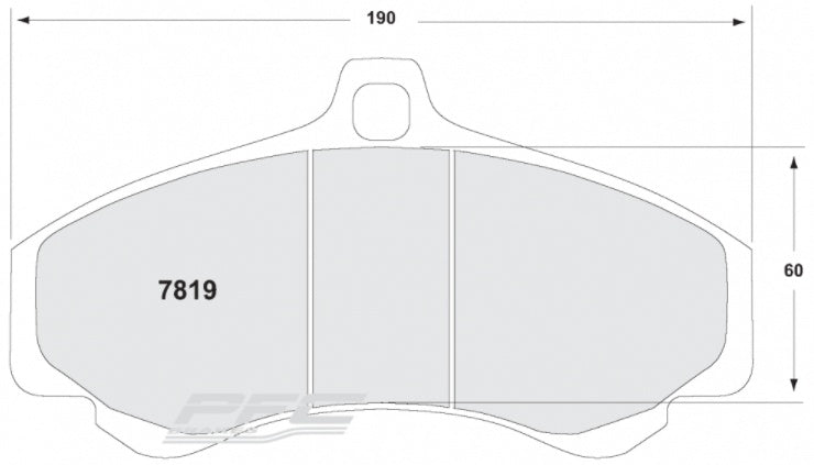 PFC 7819.11.17.44 гальмівні колодки передні RACE 11 CMPD 17mm для PORSCHE 996 GT2 / GT3 Mk2/997 GT3 Photo-0