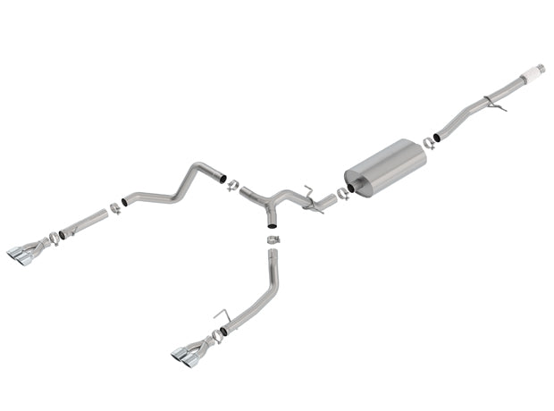 BORLA 140780 Вихлопна система TOURING для SILV./ SIERRA 1500 2019 5.3L TIP: 3.5 "X 3.28" SQ X 5.4 Photo-0