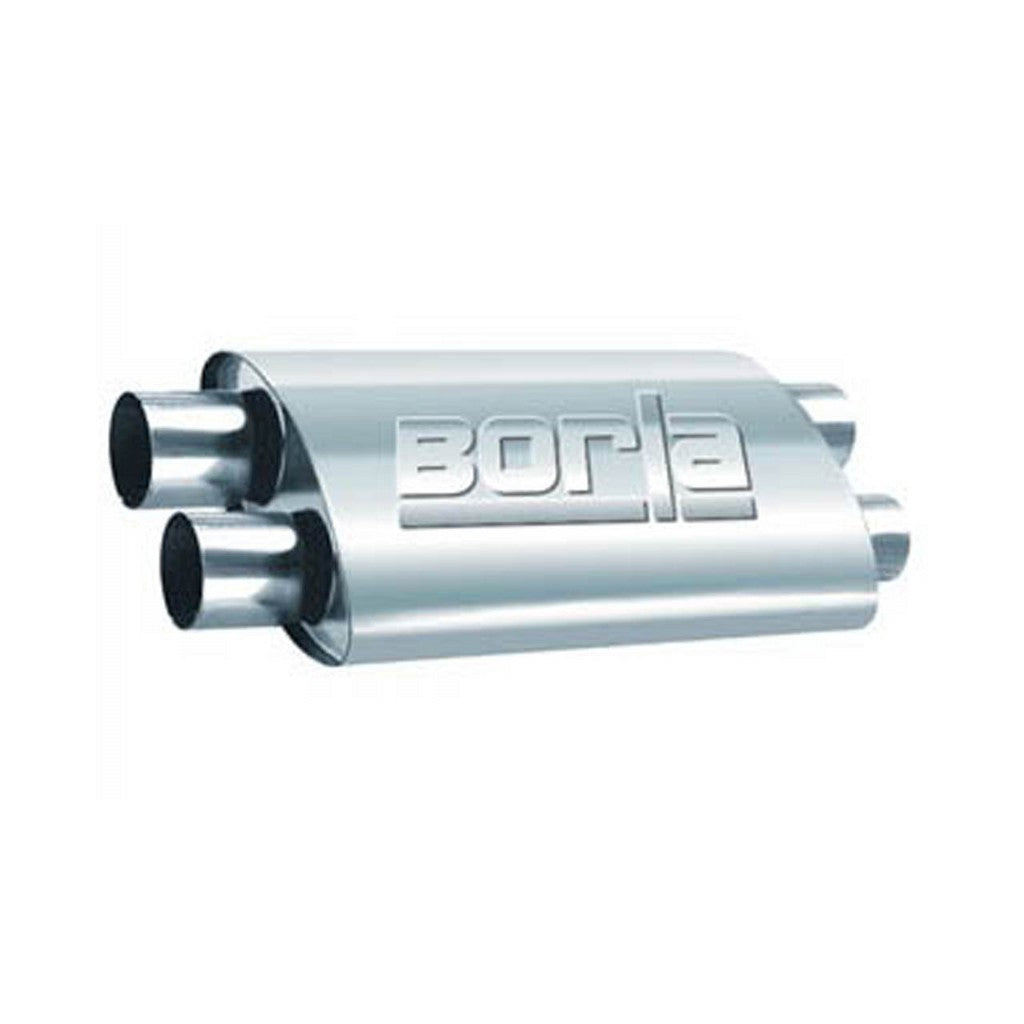 BORLA 400286 Глушник подвійний ProXS / подвійна овальна вихідна труба 2.5" 19" x 4" x 9.5" Photo-0