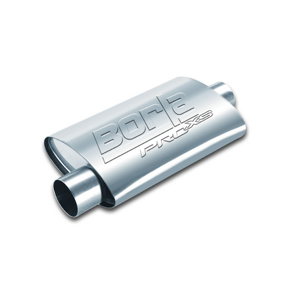 BORLA 40657 Глушник ProXS, зміщена овальна вихідна труба 2" вхід / вихід, 14" x 4,25" x 7,88" Photo-0