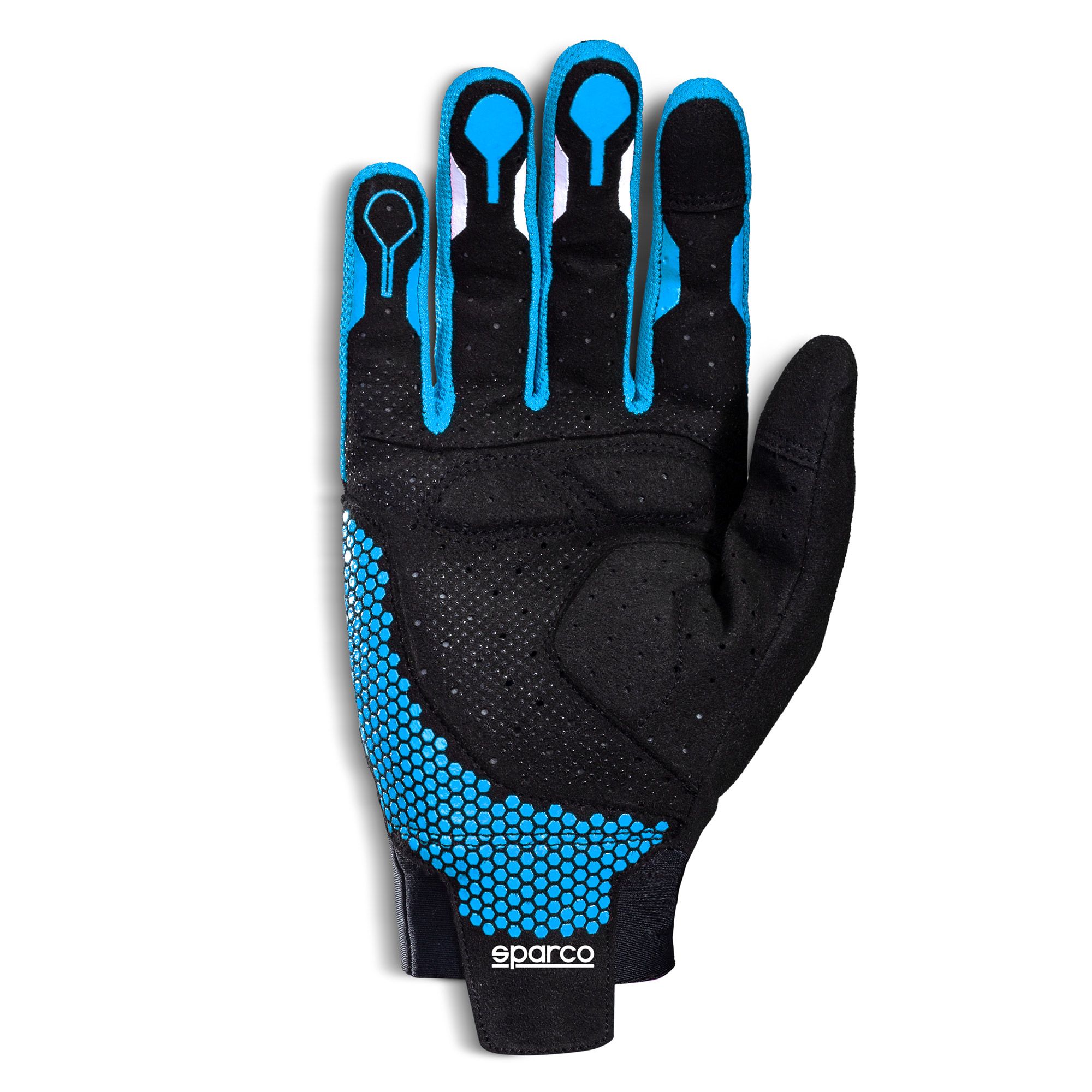SPARCO 00209508nraz рукавички для автосимуляторів HYPERGRIP, чорний / синій, р-р 8 Photo-1