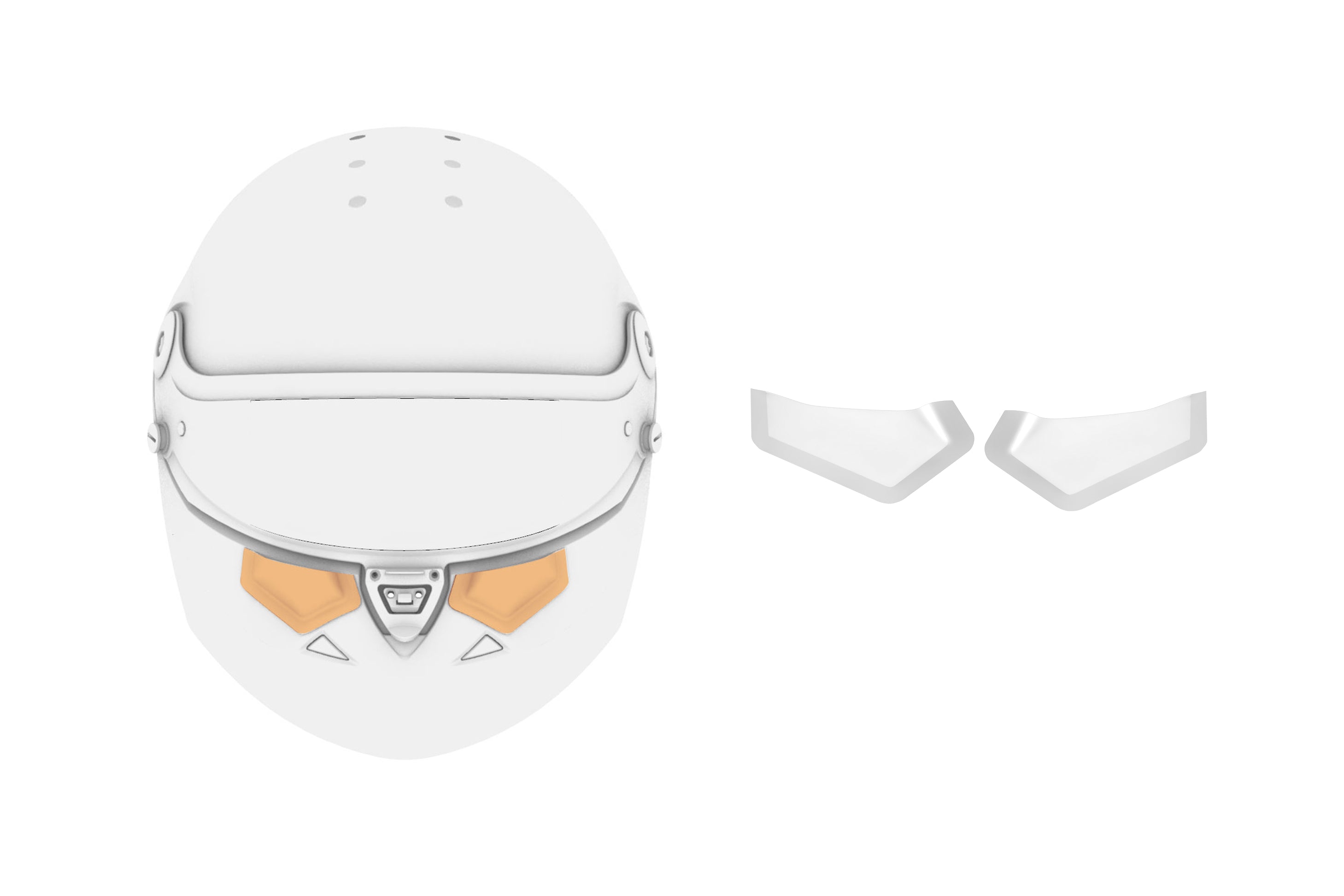 SCHUBERTH 1010008095 Фронтальні вентиляційні накладки для SF3/SP1, прозначные, 2 шт. Photo-0