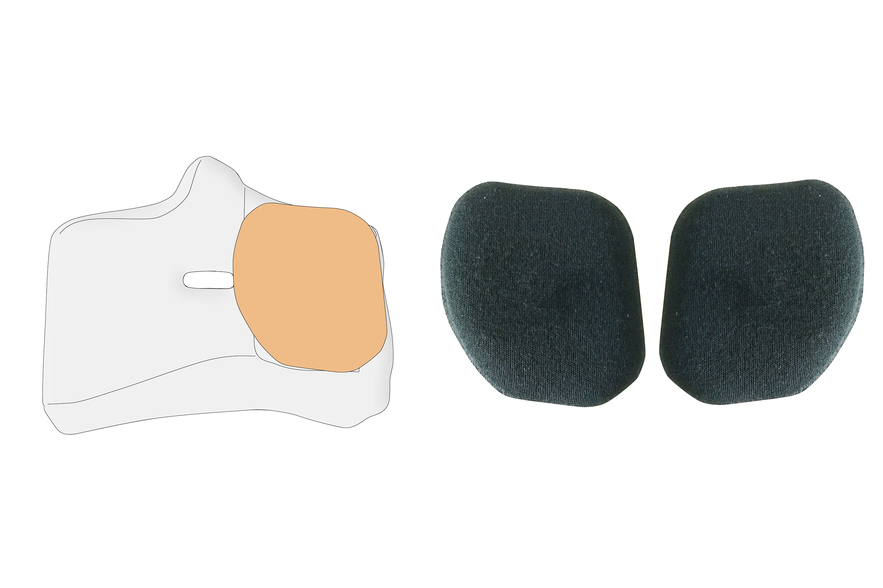 SCHUBERTH 10100012148 М'які накладки під вуха для шолома SP1, чорні Photo-0