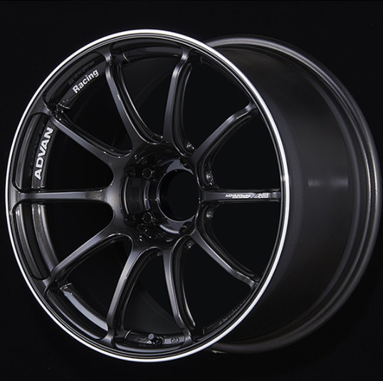 ADVAN YA38K35EBGR колісний диск V3832 RSIII 18x10.0 ET35 5-114. 3 BLACK GUNMETALLIC & RING Photo-0