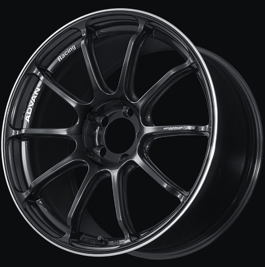 ADVAN YA39H22MBGR Колісний диск V4294 RSIII 19X8.5 ET22 5-112 BLACK GUNMETALLIC & RING Photo-0