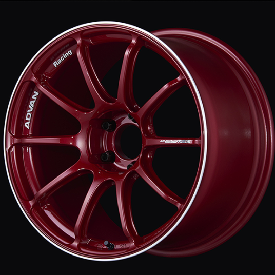 ADVAN YA38I25ECRR колісний диск V3799 RSIII 18x9.0 ET25 5-114. 3 RACING CANDY RED & RING Photo-0