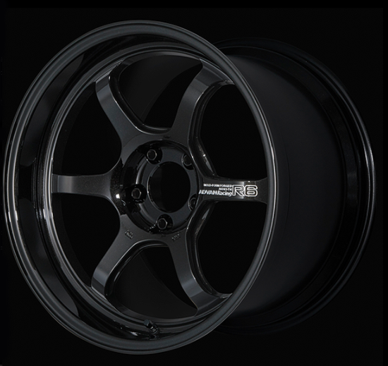 ADVAN YA68J05ETB колісний диск V4490 R6 18x9.5 ET05 5-114. 3 RACING TITANIUM BLACK Photo-0