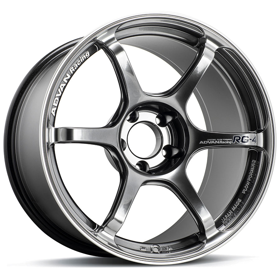 ADVAN YA48H37EHBR колісний диск V5028 RG-4 18x8.5 ET37 5-114. 3 RACING HYPER BLACK & RING Photo-0
