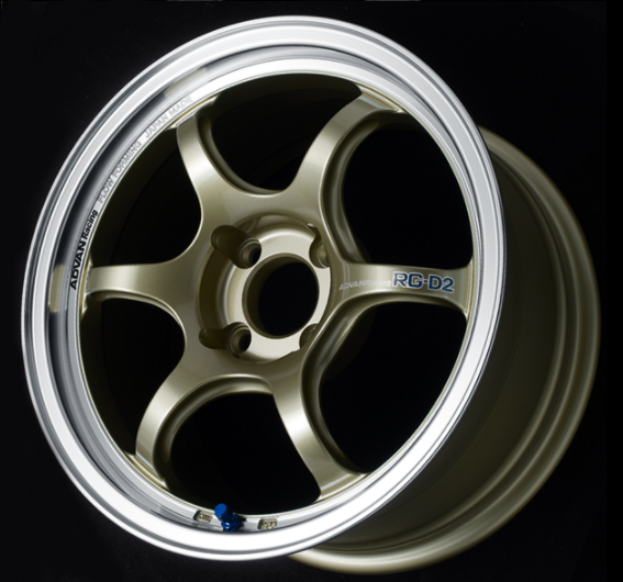 ADVAN Yat7e42acg колісний диск V2865 RG-D2 17x7. 0 ET42 4-100 MACHINING & CHAMPAGNE GOLD Photo-0