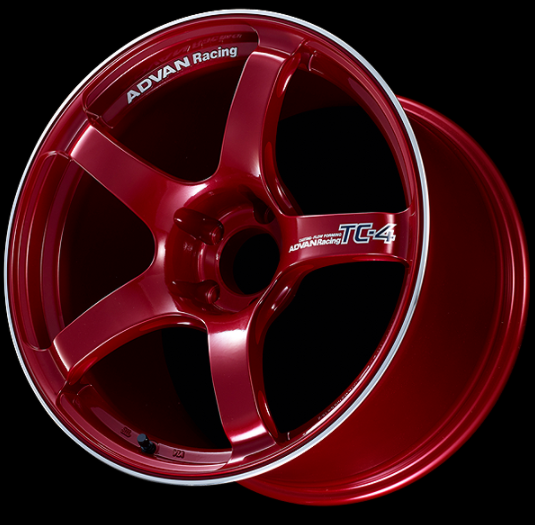 ADVAN YAD7F43MCRR колісний диск V4026 TC4 17x7. 5 ET43 5-112 RACING CANDY RED & RING Photo-0
