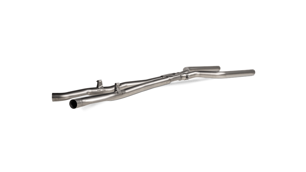 AKRAPOVIC E-BM/T / 9 Evolution Link pipe set (Titanium) для BMW M8 Cabrio(F91) / Coupe(F92) / F93 M8 OPF Photo-0