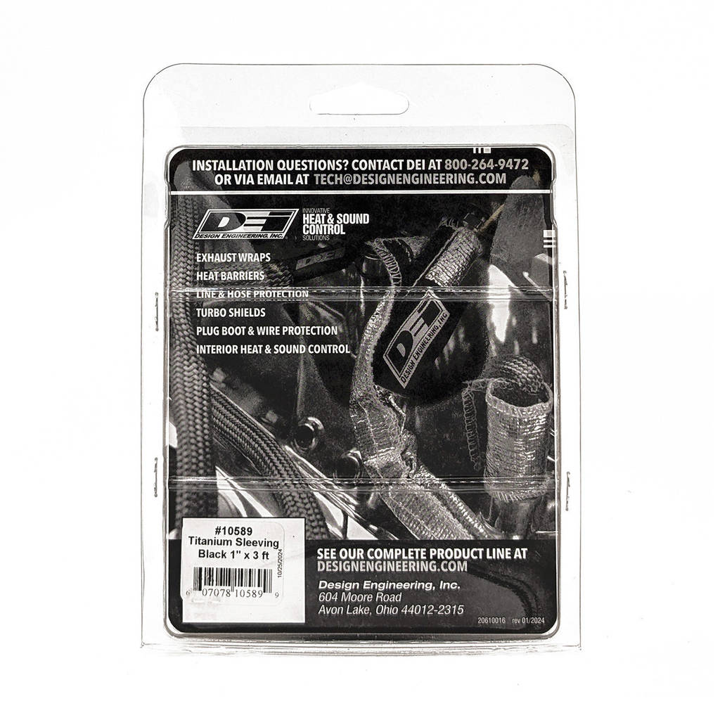 DEI 010589 Тепловий титановий рукав Protect-A-Sleeve 1" ID x 3ft чорний Photo-2