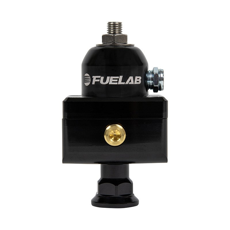 FUELAB 57503-1 Міні регулятор тиску палива блокуючого типу карбюраторний (10-25 psi, 6AN-In, 6AN-Out) Чорний Photo-1 