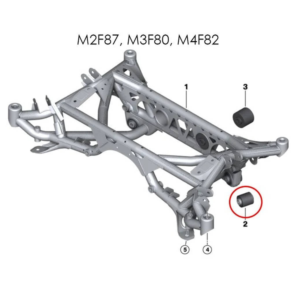 MILLWAY 90456 Задні внутрішні нижні сайлентблоки з шарніром для BMW E8x / E9x / 1M (E82) / M2 / M3 / M4 (F8x / G8x) Photo-2