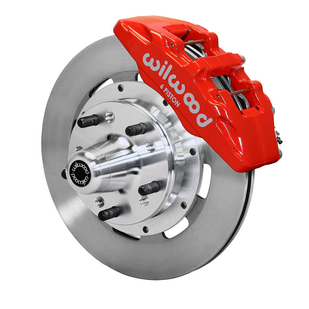 WILWOOD 140-12837-R Комплект передніх гальм DP6A12.19" з перфорацією, червоні Photo-0