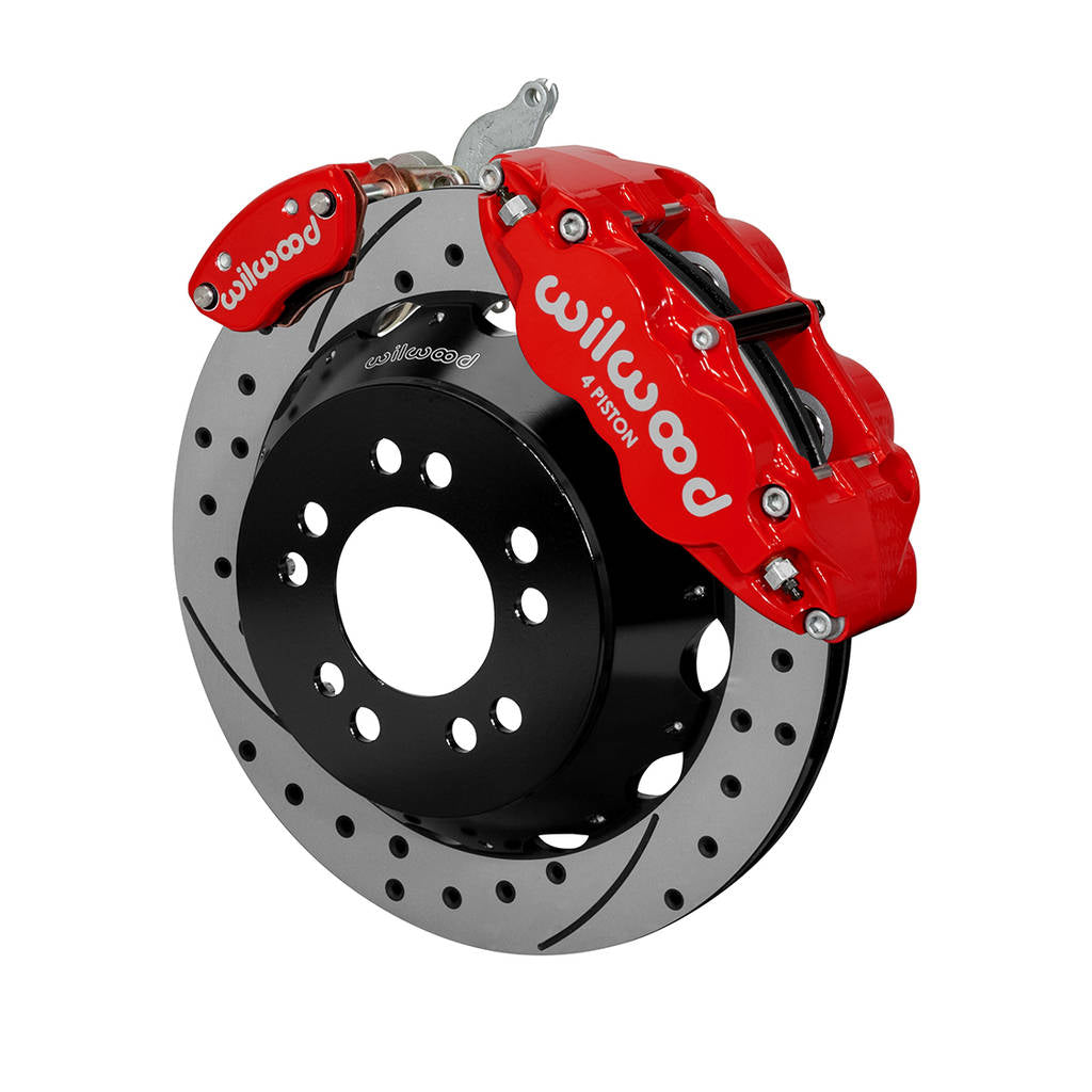 WILWOOD 140-14262-DR Комплект задніх гальм FNSL4R12.88, з перфорацією, червоний Photo-0