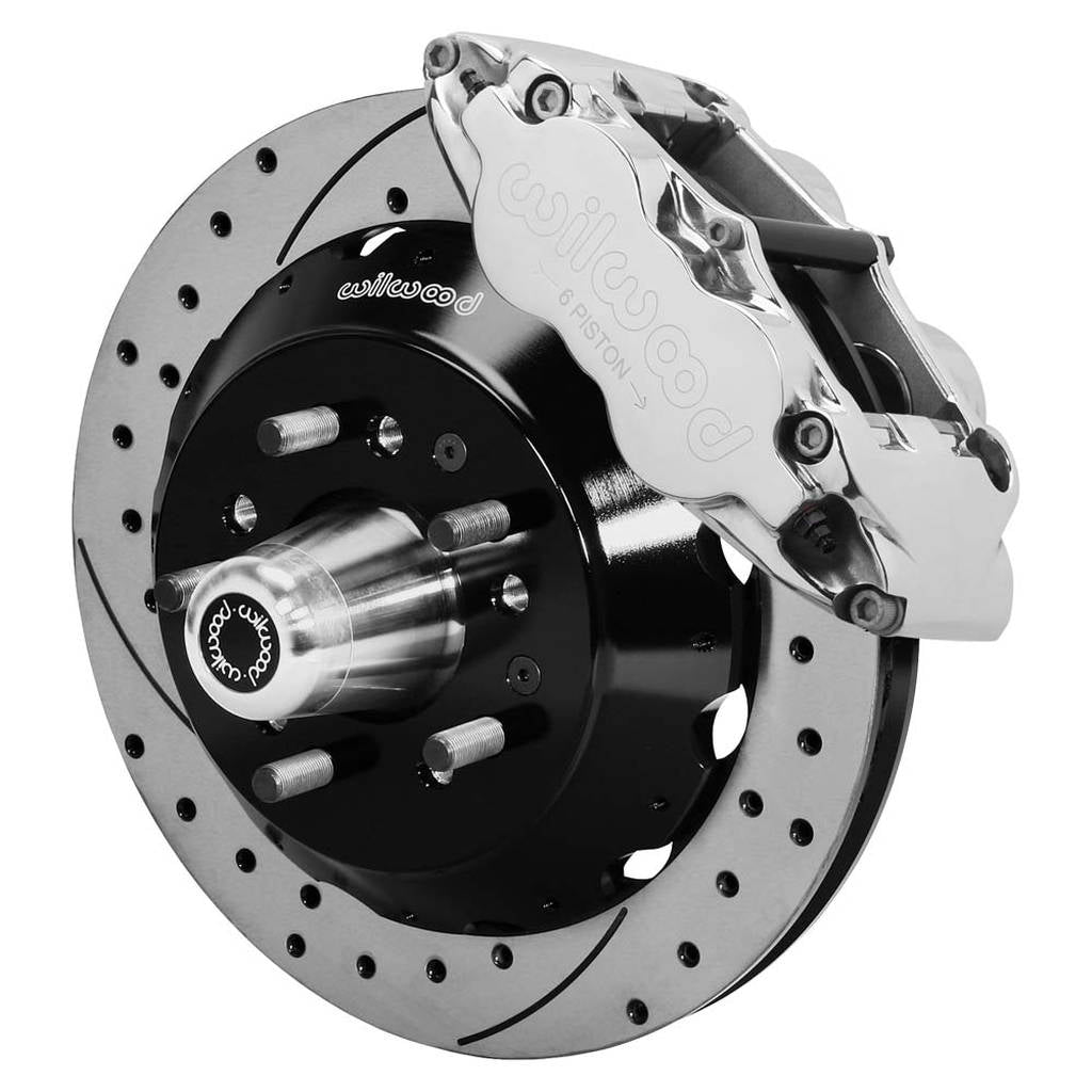 WILWOOD 140-9920-DP Комплект передніх гальм FNSL6R14.00" з перфорацією, полірований Photo-0