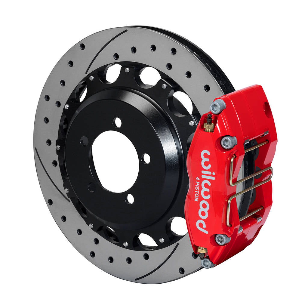 WILWOOD 140-13013-DR Комплект задніх гальм DPR-DS12.88", з перфорацією, червоний Photo-0