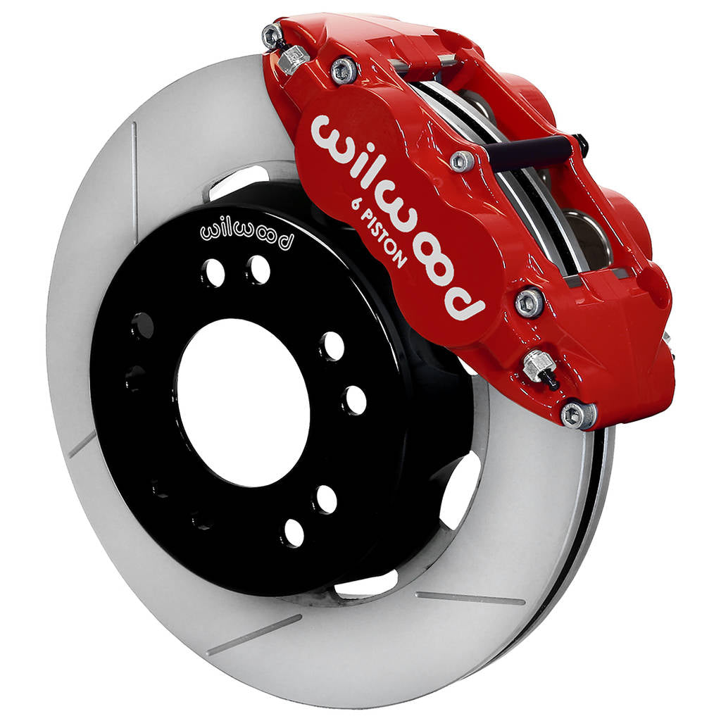 WILWOOD 140-15302-R Комплект передніх гальм FNSL4R 12.19", з перфорацією, червоний Photo-0