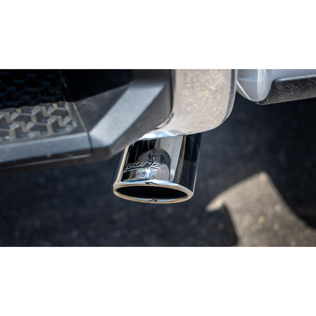 BORLA 140800 Вихлопна система Cat-Back S-TYPE 3 дюйма EC STB (78.8") CC SB (69.3) WB 147" для Chevrolet Silverado/ GMC Sierra 1500 2.7L 4CYL AT 2&4WD 4DR '19-'21 Photo-2