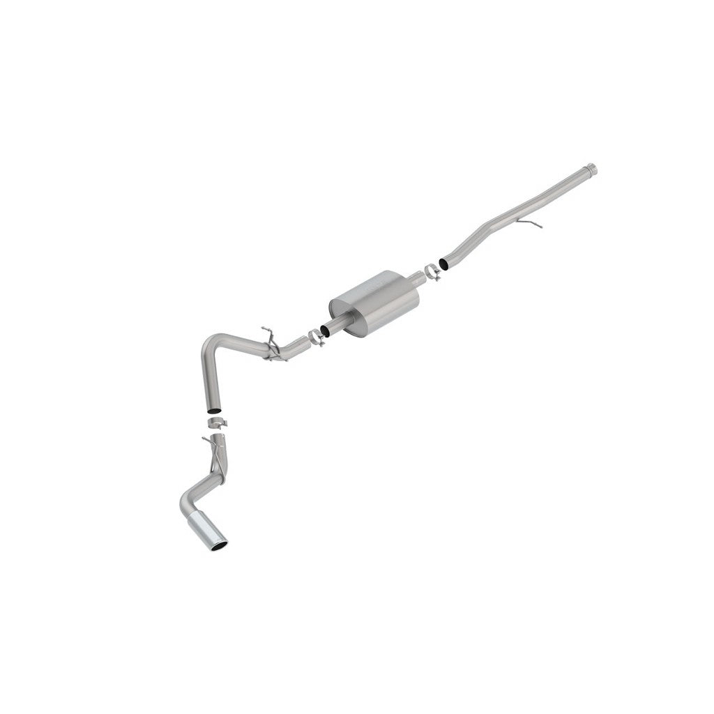 BORLA 140794 Вихлопна система Cat-Back EC STB (78.8") CC SB (69.3) WB 147.4" для Chevrolet Silverado/ GMC Sierra 1500 5.3L/ 4.3L V6 V8 AT 2&4WD 4 DR '19-'21 Photo-0