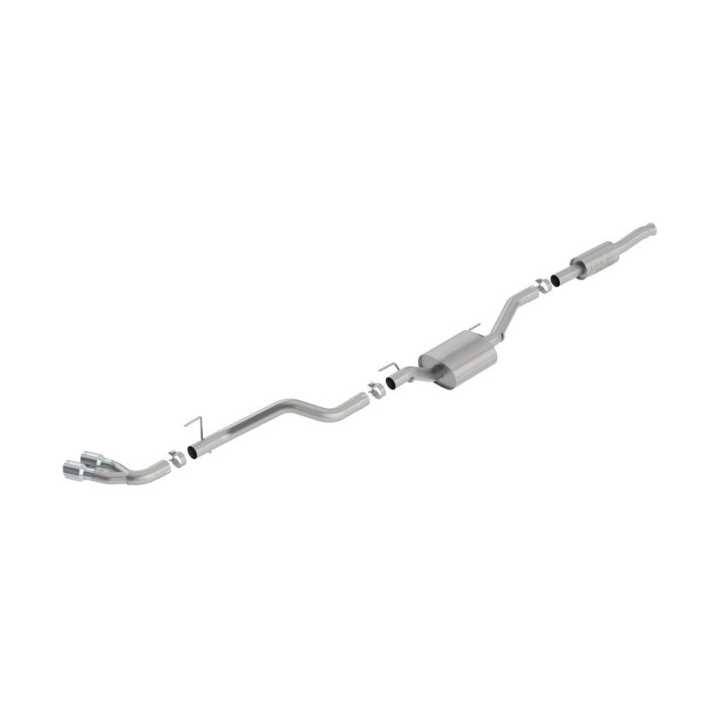 BORLA 140813 Вихлопна система Cat-Back ATAK 2.75 дюймаD RD RL AC S Наконечник 3.5 дюйма X 6.0 дюйма для Jeep Gladiator 3.6L V6 AT/MT 4WD 4DR '20-'21 Photo-0