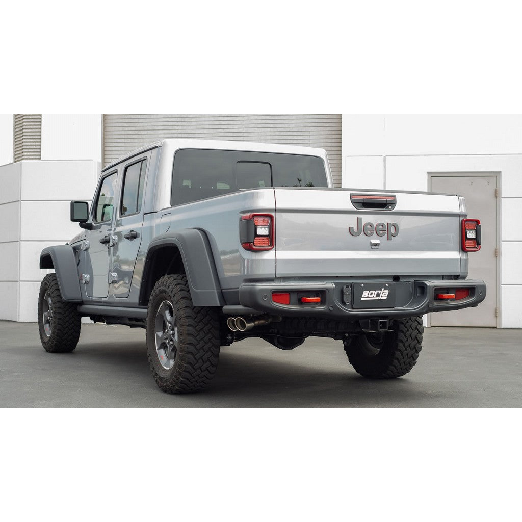 BORLA 140813 Вихлопна система Cat-Back ATAK 2.75 дюймаD RD RL AC S Наконечник 3.5 дюйма X 6.0 дюйма для Jeep Gladiator 3.6L V6 AT/MT 4WD 4DR '20-'21 Photo-1