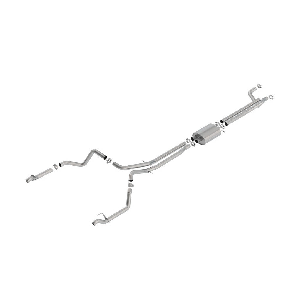 BORLA 140778 Вихлопна система Cat-Back S-TYPE 2.75 дюйма для Chevrolet Silverado/ GMC Sierra 1500 6.2L V8 AT 2+4WD 4DR '19-'21 Photo-0