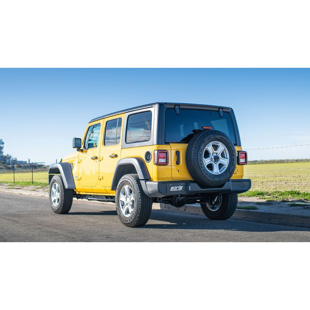 BORLA 140828 Вихлопна система Cat-Back TOURING CLIMBER 2.50 дюйма S TD R Наконечник 2.5 дюйма для Jeep Wrangler JLU 3.6L V6 AT/MT 2+4WD 4DR '18-'21 Photo-1