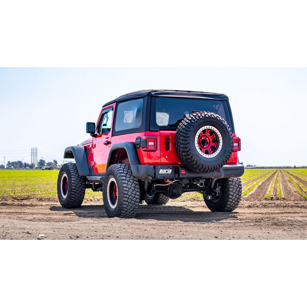 BORLA 140847 Вихлопна система Cat-Back 2.50", S-Type (наконечник з виходом донизу 2.75") для JEEP Wrangler 3.6L (JL) 2018- Photo-1