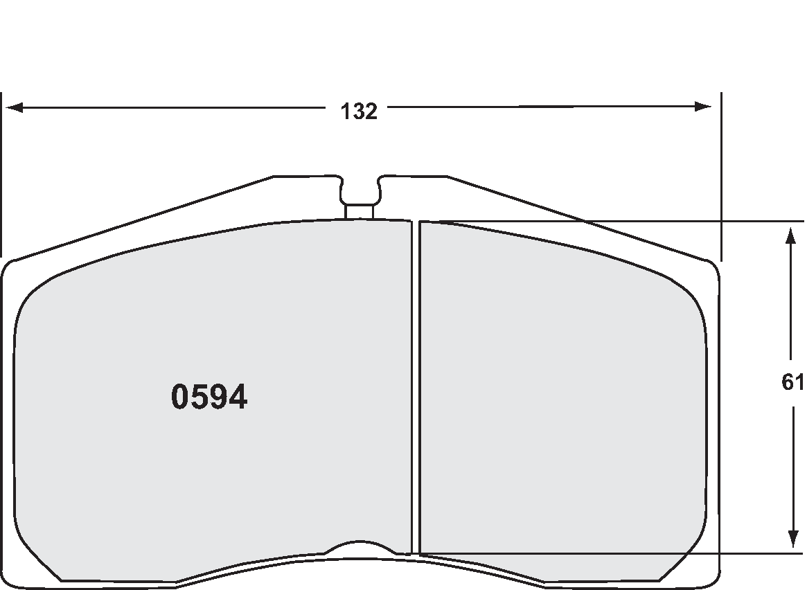 PFC 0594.06.20.44 Гальмівні колодки передні для AUDI S8 2002/PORSCHE 996 2000-05 GT3 R & RS (25mm) Photo-0