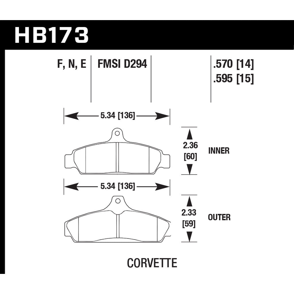 HAWK HB173B.570 Гальмівні колодки HPS 5.0 Photo-2