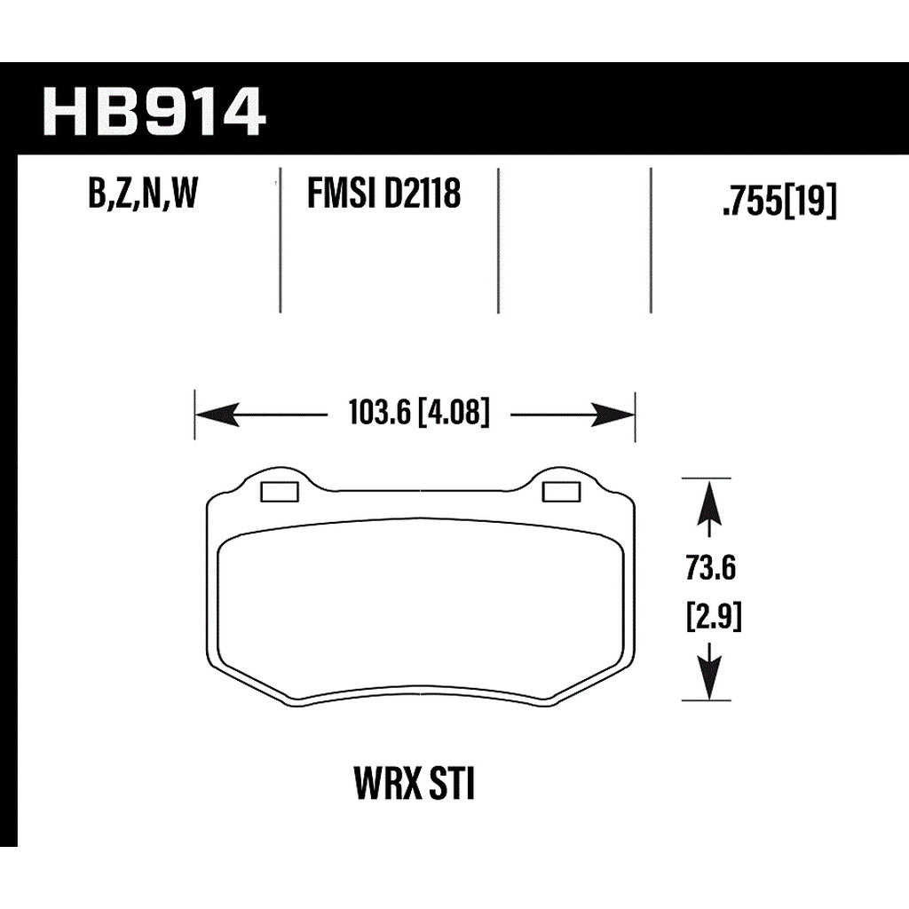 HAWK HB914N.580 Гальмівні колодки HP Plus Photo-2