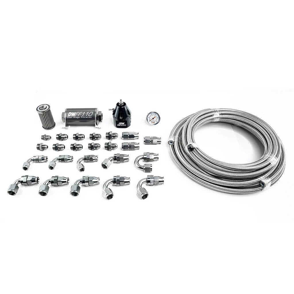 DEATSCHWERKS 6-604 Сантехнічний комплект для Ford Mustang 2011-19 (Модуль насоса серії X2 -8AN PTFE) Photo-0