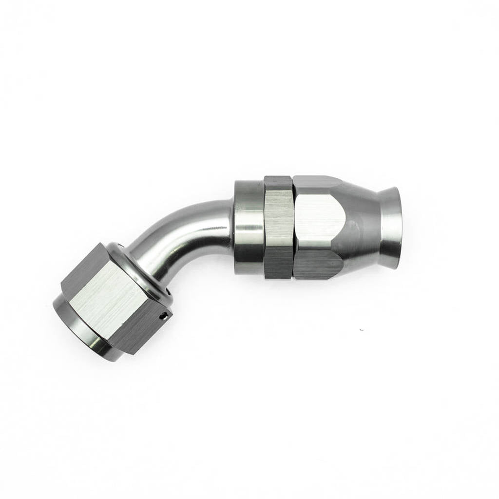 DEATSCHWERKS 6-02-0859 Внутрішній поворотний 45-градусний кінець шланга 10AN PTFE (включно з 1 оливковою вставкою) Photo-0
