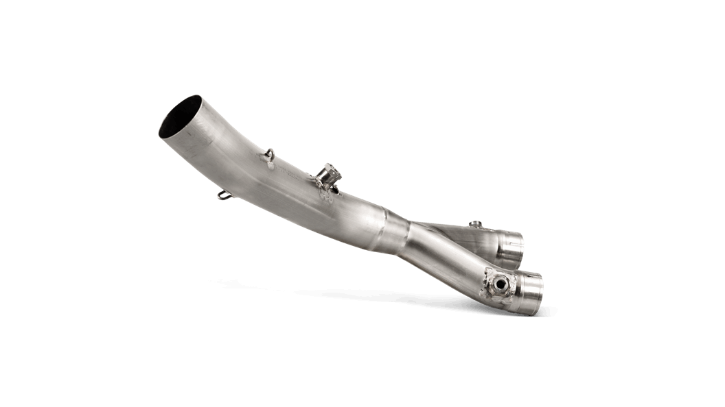 AKRAPOVIC L-Y10SO11T / TD З'єднувач (Link Pipe) для установки Slip-On на штатний колектор (Titanium) Yamaha YZF-R1 2015-2020 Photo-0