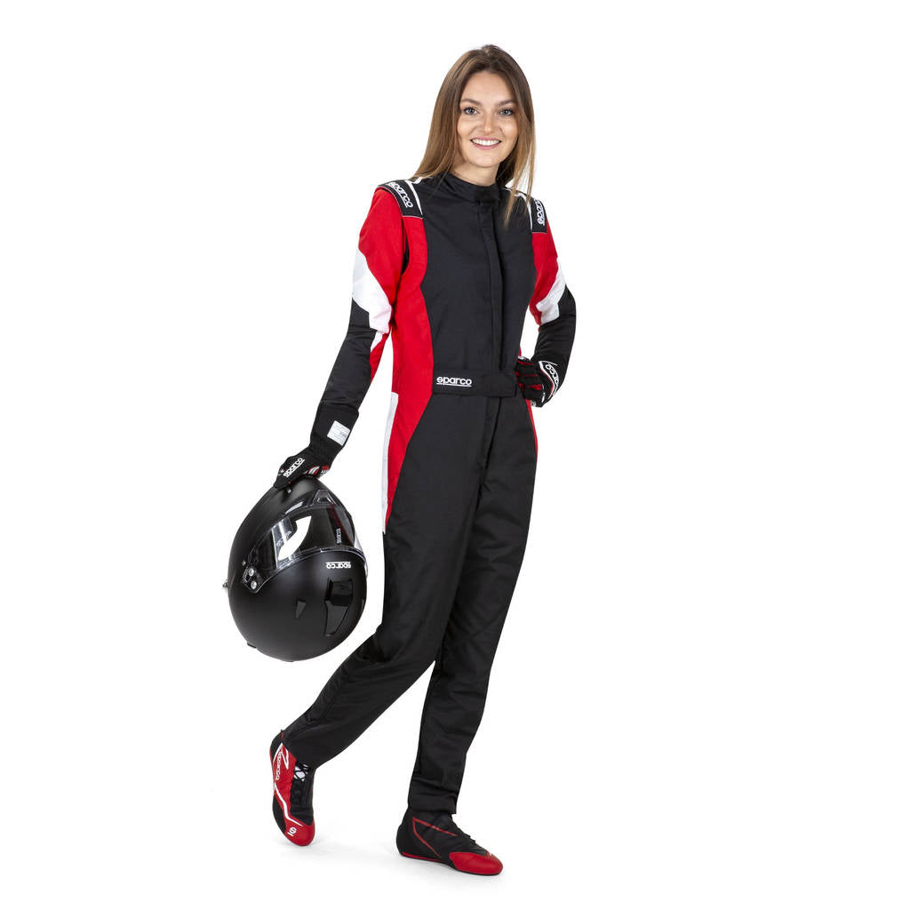 SPARCO 001144l40nrrb комбінезон для автоспорту COMPETITION Lady R567, FIA 8856-2018, чорний / червоний, р-Р 40 Photo-1
