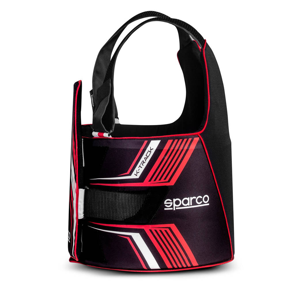 SPARCO 002406KNRRS0XXS захист ребер для картингу K-TRACK, FIA 8870-2018, чорний/ червоний, Р-Р XXS Photo-1