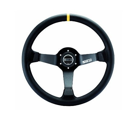 SPARCO 015R345MLN Кермо R345, шкіра, чорний, діам.350мм, виліт 63мм Photo-0