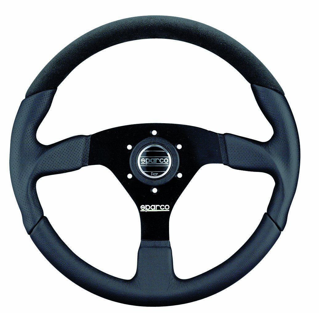 SPARCO 015TL522TUV Кермо L505, шкіра/замша, чорний, діам.350мм, виліт 00мм Photo-0